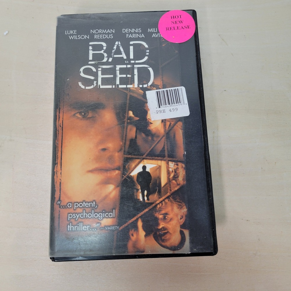 Bad Seed VHS‎ Tape Luke Wilson Thriller Psychological Movie Retro Collectible